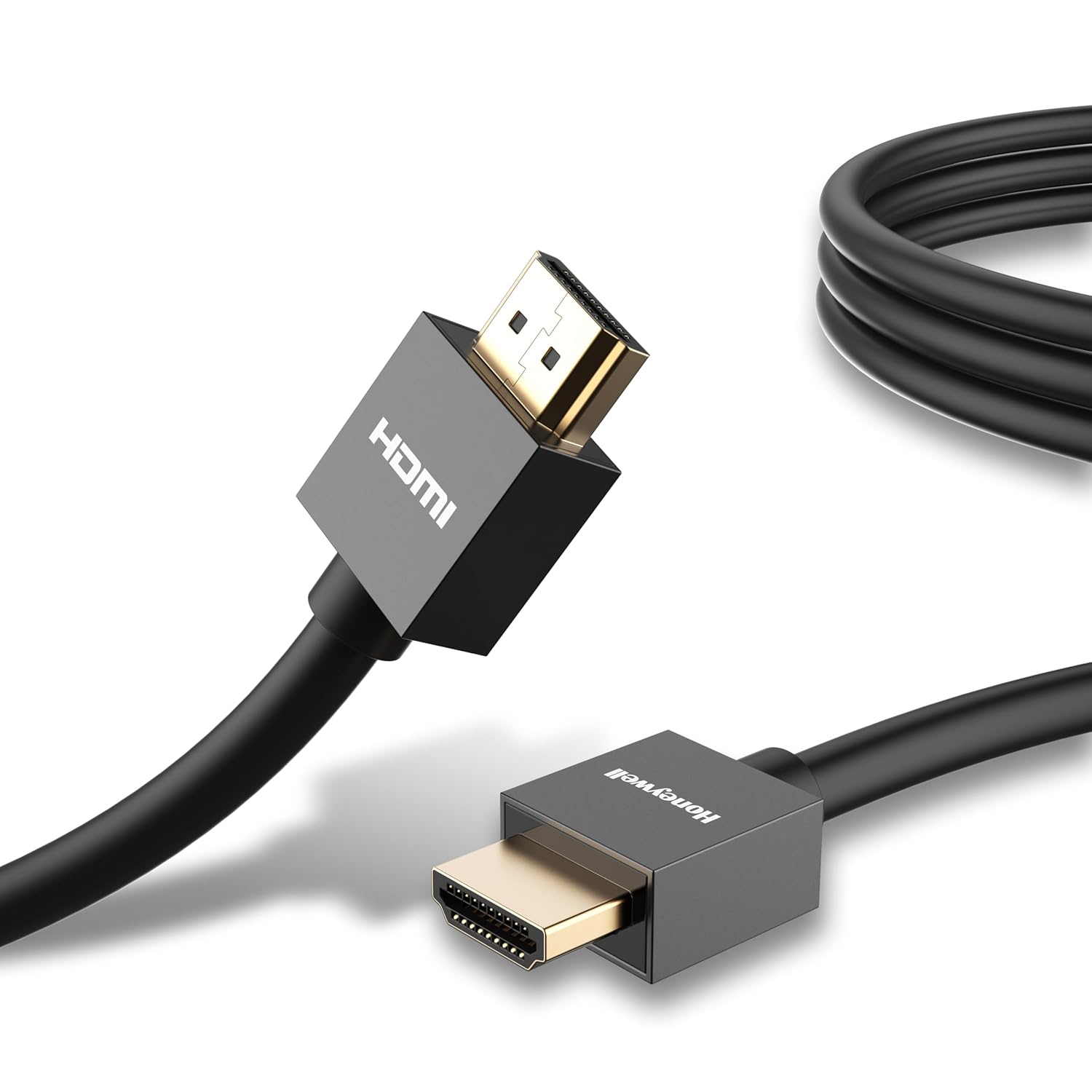 Honeywell HDMI Cable v2.0 with Ethernet, 3D/4K@60Hz Ultra HD Resolution, 2 Mtr, 18 GBPS Transmission Speed, High-Speed, Compatible with all HDMI Devices Laptop Desktop TV Set-top Box Gaming Consol