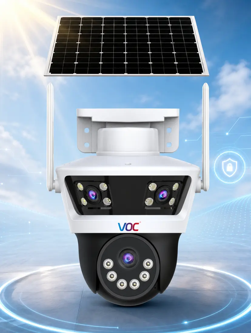 4G Solar Triple Lens Linkage PT Camera