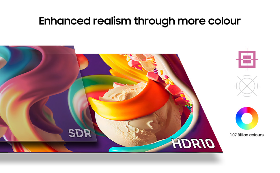 1.07 billion colors with HDR10